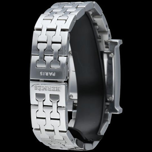 Montre Hermès Heure H - Montre femme quartz en acier, lunette diamants 58 Facettes MT41665