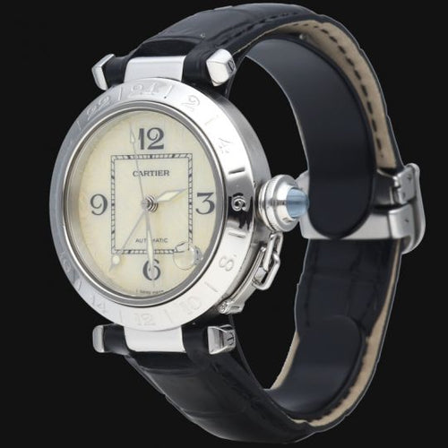 Montre Cartier Pasha - Montre GMT automatique en acier 35 mm 58 Facettes MT41492