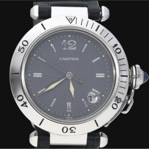 Montre Cartier Pasha Plongeur - Montre automatique homme 38 mm en acier 58 Facettes MT41550