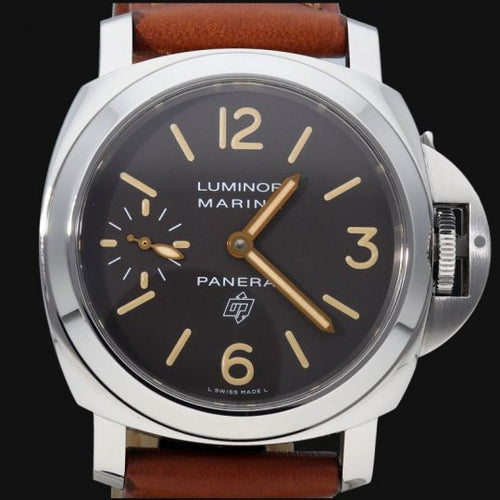 Montre Panerai Luminor Marina Logo - Montre homme acier 44 mm 58 Facettes MT41987