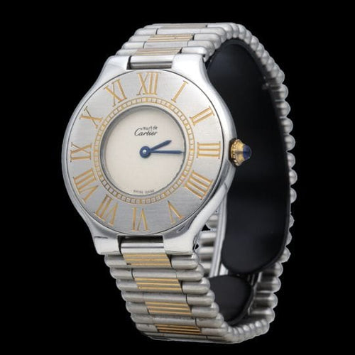 Montre Cartier Must 21 - Montre femme en or jaune et acier 58 Facettes MT42257