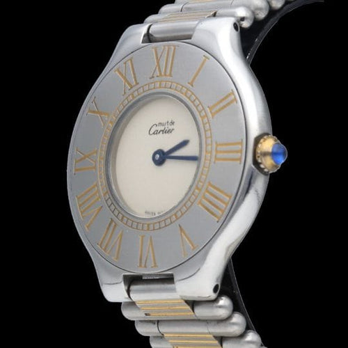 Montre Cartier Must 21 - Montre femme en or jaune et acier 58 Facettes MT42257