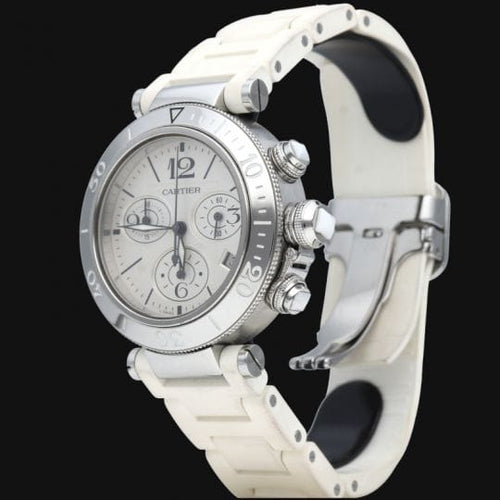 Montre Cartier Pasha Seatimer - Montre femme en acier 37 mm 58 Facettes MT41496