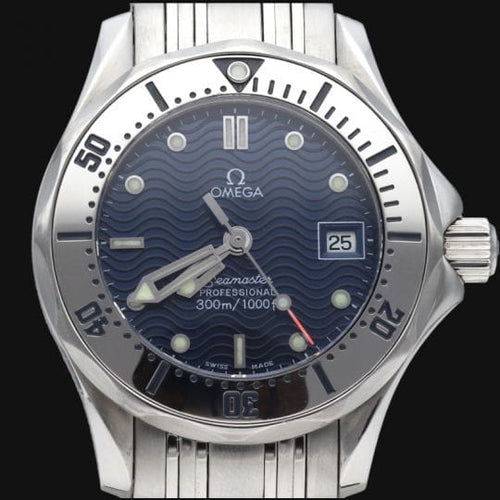 Montre Omega Seamaster - Montre Lady en acier, cadran bleu 58 Facettes MT41829