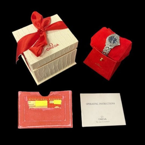 Montre Omega Seamaster - Montre Lady en acier, cadran bleu 58 Facettes MT41829