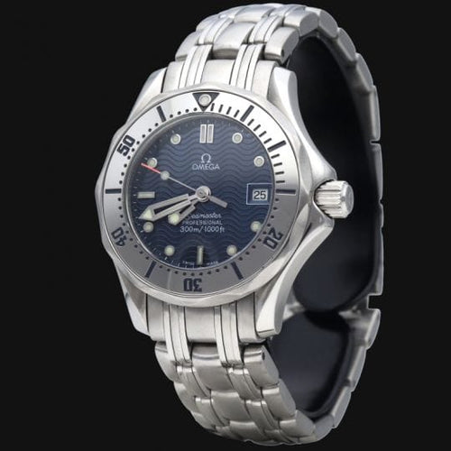 Montre Omega Seamaster - Montre Lady en acier, cadran bleu 58 Facettes MT41829