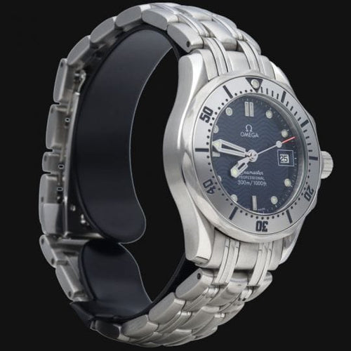 Montre Omega Seamaster - Montre Lady en acier, cadran bleu 58 Facettes MT41829