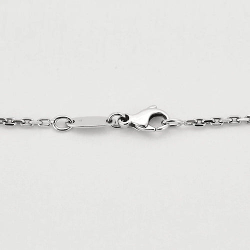 Collier CHAUMET - Chaîne en or blanc et pendentif en or blanc, diamants et émail noir 58 Facettes 250359