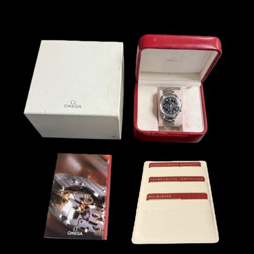 Montre Omega Speedmaster Broad Arrow - Montre chronographe automatique acier 42 mm 58 Facettes MT41843