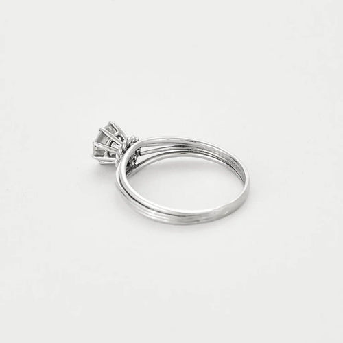 Bague 60 Bague solitaire en or blanc et diamant 58 Facettes 250282