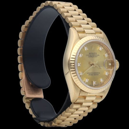 Montre Rolex Datejust - Montre Lady 26 mm en or jaune avec diamants 58 Facettes MT42408