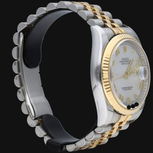 Montre Rolex Datejust - Montre 36 mm en or jaune et acier 58 Facettes MT42535