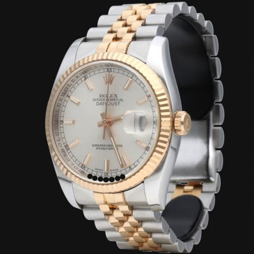 Montre Rolex Datejust - Montre 36 mm en or rose et acier 58 Facettes MT42556