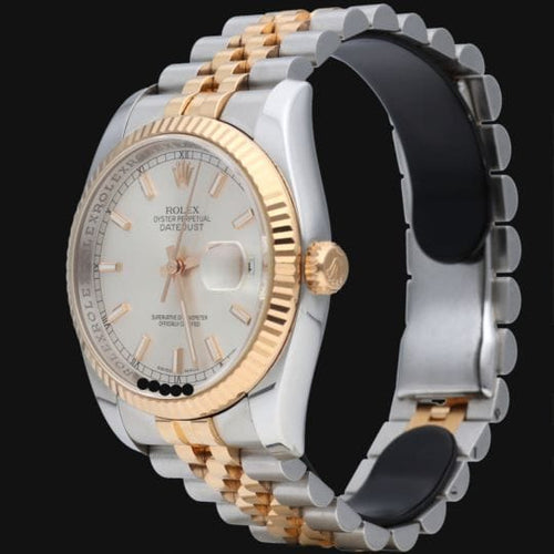 Montre Rolex Datejust - Montre 36 mm en or rose et acier 58 Facettes MT42556