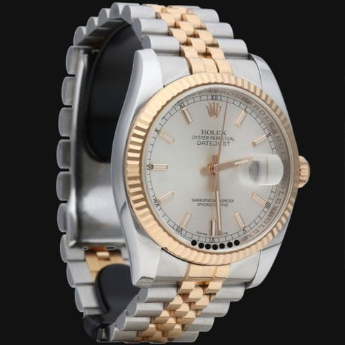 Montre Rolex Datejust - Montre 36 mm en or rose et acier 58 Facettes MT42556