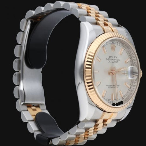 Montre Rolex Datejust - Montre 36 mm en or rose et acier 58 Facettes MT42556