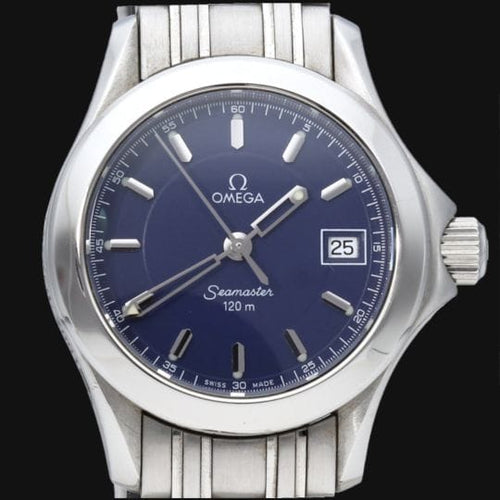 Montre Omega Seamaster 120M - Montre femme en acier, cadran bleu 58 Facettes MT42689