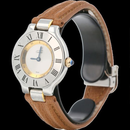 Montre Cartier Must 21 - Montre femme quartz en or jaune et acier 58 Facettes MT42891