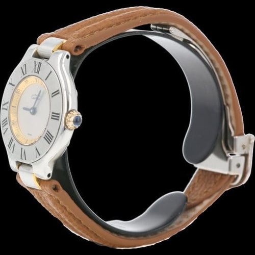 Montre Cartier Must 21 - Montre femme quartz en or jaune et acier 58 Facettes MT42891
