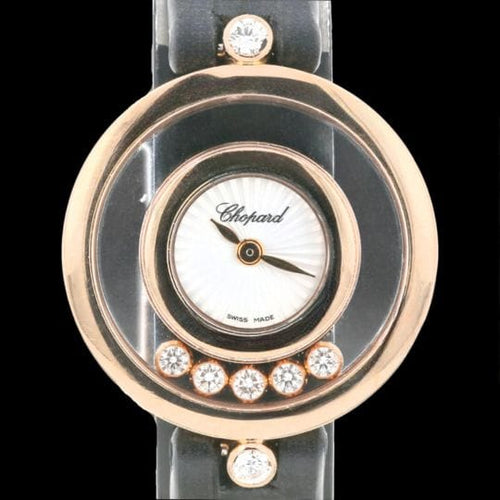 Montre Chopard Happy Diamonds - Montre femme en or rose et diamants 58 Facettes MT42512