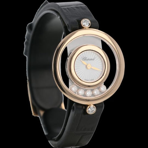 Montre Chopard Happy Diamonds - Montre femme en or rose et diamants 58 Facettes MT42512