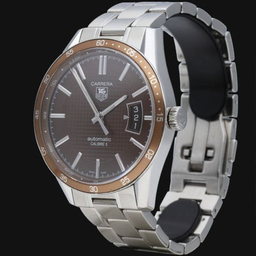 Montre TAG Heuer Carrera - Montre Calibre 5 automatique acier 39 mm 58 Facettes MT42821