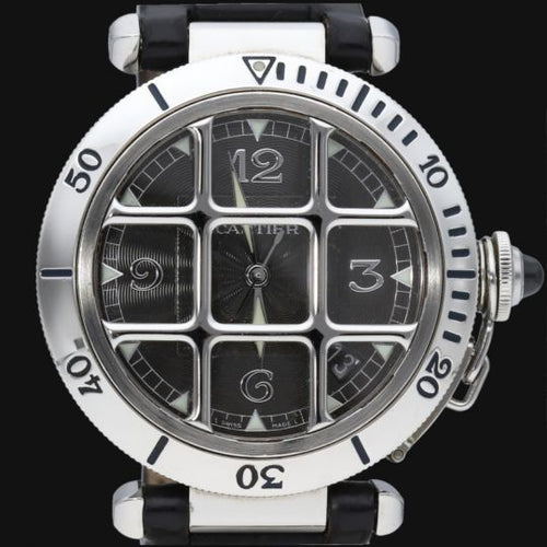 Montre Cartier Pasha - Montre automatique en acier 38 mm 58 Facettes MT42743