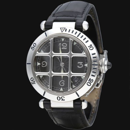 Montre Cartier Pasha - Montre automatique en acier 38 mm 58 Facettes MT42743