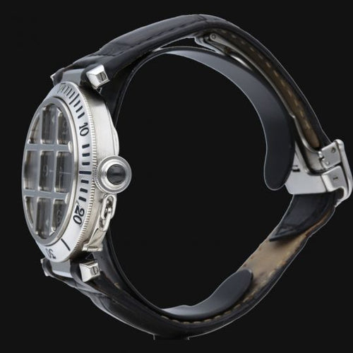 Montre Cartier Pasha - Montre automatique en acier 38 mm 58 Facettes MT42743