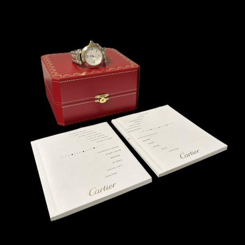 Montre Cartier Pasha - Montre automatique 38 mm en or jaune et acier 58 Facettes MT42758