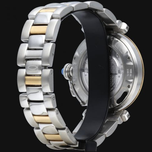 Montre Cartier Pasha - Montre automatique 38 mm en or jaune et acier 58 Facettes MT42758