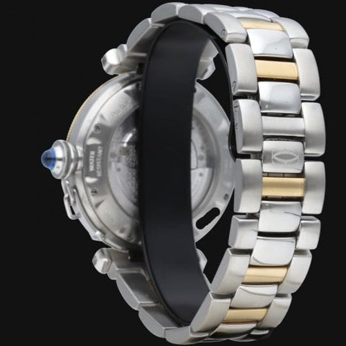 Montre Cartier Pasha - Montre automatique 38 mm en or jaune et acier 58 Facettes MT42758
