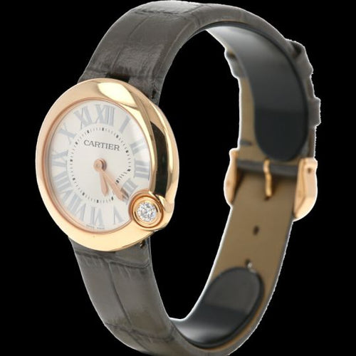 Montre Cartier Ballon Blanc - Montre femme en or rose 30 mm 58 Facettes MT42928