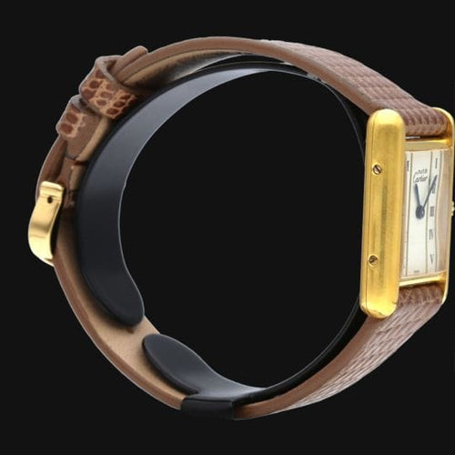 Montre Cartier Tank Vermeil - Montre femme quartz plaqué or 58 Facettes MT42665