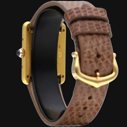 Montre Cartier Tank Vermeil - Montre femme quartz plaqué or 58 Facettes MT42665