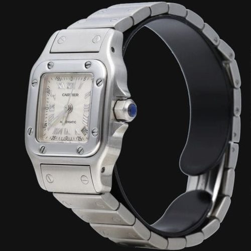 Montre Cartier Santos Galbée - Montre automatique en acier 58 Facettes MT42448