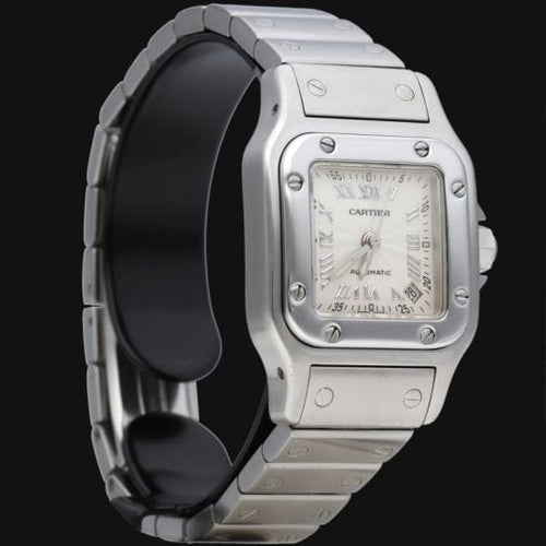 Montre Cartier Santos Galbée - Montre automatique en acier 58 Facettes MT42448