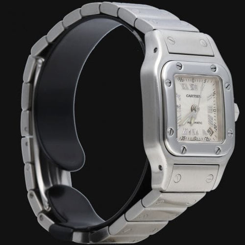 Montre Cartier Santos Galbée - Montre automatique en acier 58 Facettes MT42448