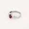 Bague 56.5 Bague or blanc, rubis et diamants 58 Facettes B250459