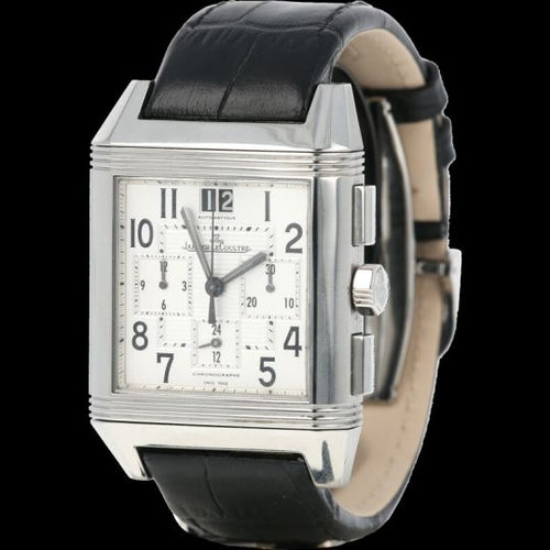 Montre Jaeger-LeCoultre Reverso Squadra - Montre GMT Chronograph en acier 58 Facettes MT43042