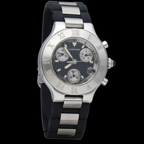 Montre Cartier Must 21 Chronoscaph - Montre homme à quartz en acier 58 Facettes MT40357