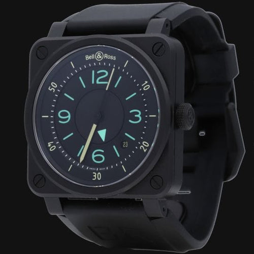 Montre Bell & Ross BR 03-92 Bi-Compass - Montre automatique homme 42 mm 58 Facettes MT43145