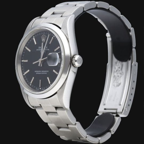 Montre Rolex Date - Montre 34 mm en acier 58 Facettes MT43255