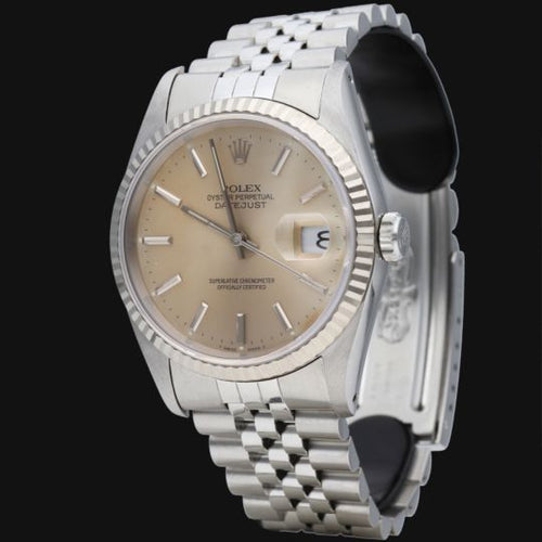 Montre Rolex Datejust - Montre 36 mm en acier et lunette en or blanc 58 Facettes MT43270