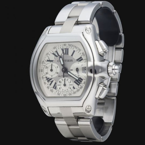Montre Cartier Roadster - Montre chronographe automatique en acier 58 Facettes MT43366
