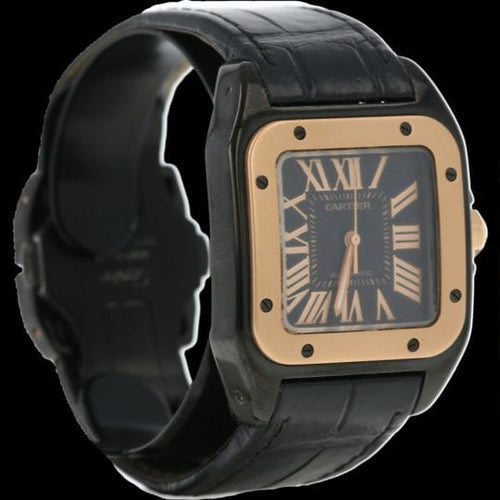 Montre Cartier Santos 100 - Montre automatique en or rose et acier 58 Facettes MT43374