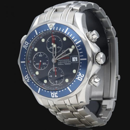 Montre Omega Seamaster Diver 300M - Montre chronographe en acier 58 Facettes MT43657