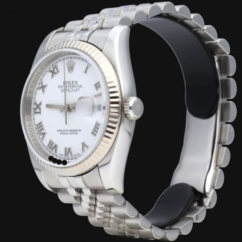 Montre Rolex Datejust - Montre 36 mm en acier et or blanc 58 Facettes MT43267