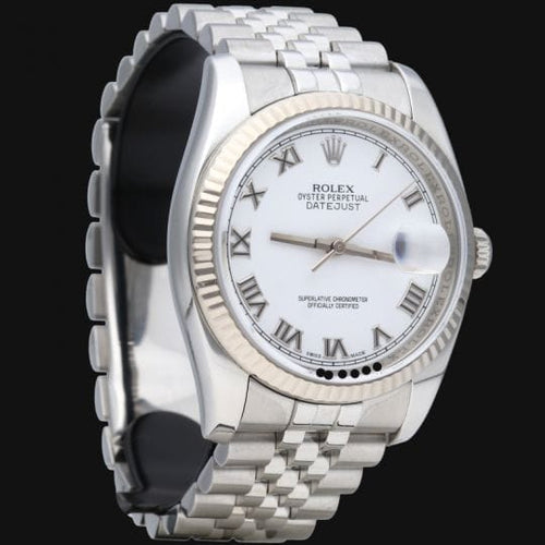 Montre Rolex Datejust - Montre 36 mm en acier et or blanc 58 Facettes MT43267