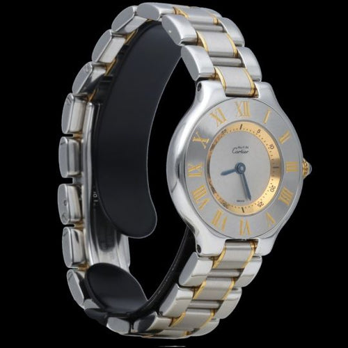Montre Cartier Must 21 - Montre femme quartz en or jaune et acier 58 Facettes MT43072